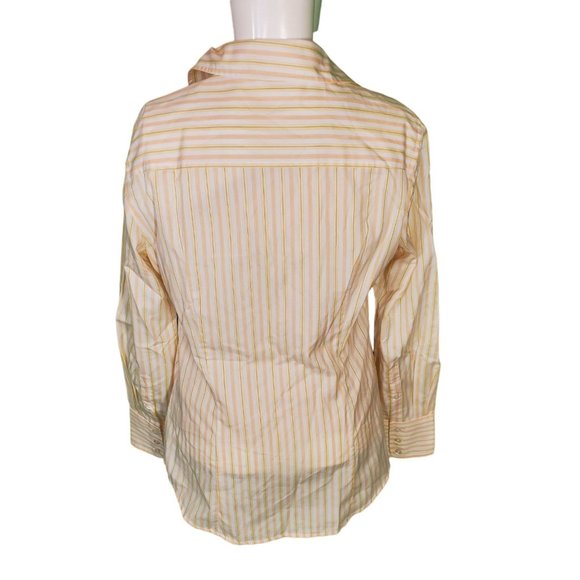 J. Crew NWT striped Button Down Shirt Butter Yellow M slim - Picture 2 of 5